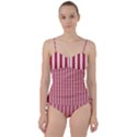 USA Flag Red and White Stripes Sweetheart Tankini Set View1