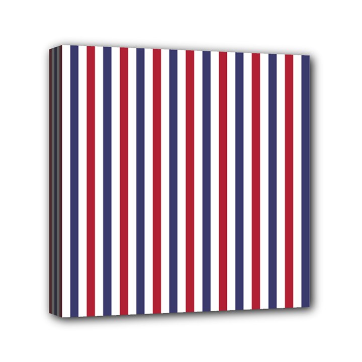 USA Flag Red White and Flag Blue Wide Stripes Mini Canvas 6  x 6 