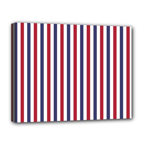 Usa Flag Red White And Flag Blue Wide Stripes Canvas 14  X 11  by PodArtist