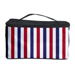 Usa Flag Red White And Flag Blue Wide Stripes Cosmetic Storage Case by PodArtist