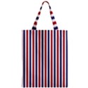 USA Flag Red White and Flag Blue Wide Stripes Zipper Classic Tote Bag View1