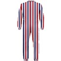 USA Flag Red White and Flag Blue Wide Stripes OnePiece Jumpsuit (Men)  View2