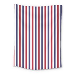 Usa Flag Red White And Flag Blue Wide Stripes Medium Tapestry by PodArtist