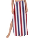 USA Flag Red White and Flag Blue Wide Stripes Maxi Chiffon Tie-Up Sarong View1