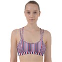 USA Flag Red White and Flag Blue Wide Stripes Line Them Up Sports Bra View1