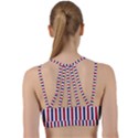 USA Flag Red White and Flag Blue Wide Stripes Line Them Up Sports Bra View2