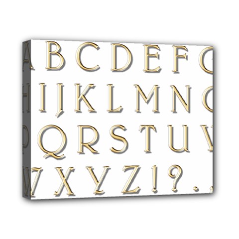 Letters Gold Classic Alphabet Canvas 10  X 8  by Sapixe