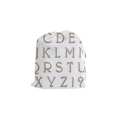 Letters Gold Classic Alphabet Drawstring Pouches (small) 