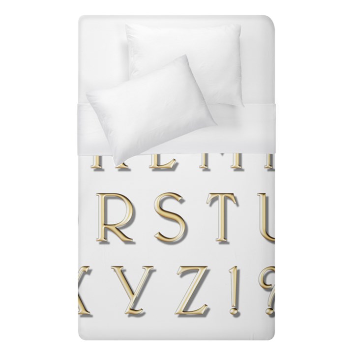 Letters Gold Classic Alphabet Duvet Cover (Single Size)