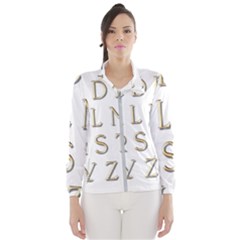 Letters Gold Classic Alphabet Windbreaker (women) by Sapixe