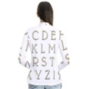 Letters Gold Classic Alphabet Drape Collar Cardigan View2