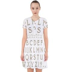 Letters Gold Classic Alphabet Adorable In Chiffon Dress by Sapixe