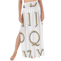 Letters Gold Classic Alphabet Maxi Chiffon Tie-up Sarong by Sapixe