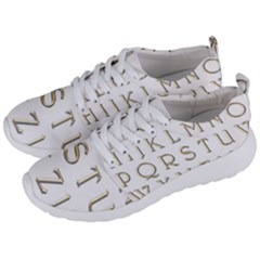 Letters Gold Classic Alphabet Men s Lightweight Sports Shoes by Sapixe