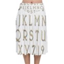 Letters Gold Classic Alphabet Velvet Flared Midi Skirt View1