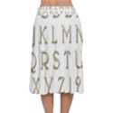 Letters Gold Classic Alphabet Velvet Flared Midi Skirt View2