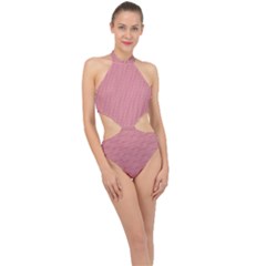 72244985 Halter Side Cut Swimsuit by PodArtist