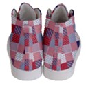 USA Americana Patchwork Red White & Blue Quilt Men s Hi-Top Skate Sneakers View4