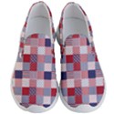 USA Americana Patchwork Red White & Blue Quilt Men s Lightweight Slip Ons View1