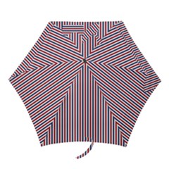 Usa Flag Red And Flag Blue Narrow Thin Stripes  Mini Folding Umbrellas by PodArtist