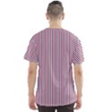 USA Flag Red and Flag Blue Narrow Thin Stripes  Men s Sports Mesh Tee View2