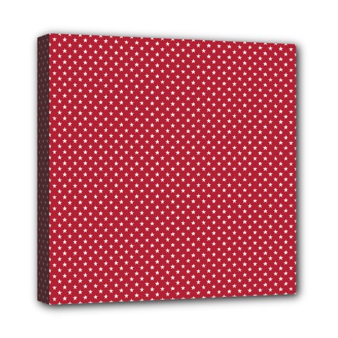 Usa Flag White Stars On Flag Red Mini Canvas 8  X 8  by PodArtist