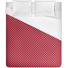 Usa Flag White Stars On Flag Red Duvet Cover (california King Size) by PodArtist