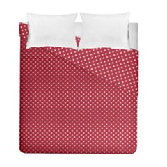 Usa Flag White Stars On Flag Red Duvet Cover Double Side (full/ Double Size) by PodArtist