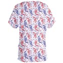 Red White and Blue USA/UK/France Colored Party Streamers Women s Oversized Tee View2