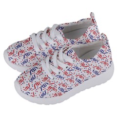 Red White And Blue Usa/uk/france Colored Party Streamers Kids  Lightweight Sports Shoes by PodArtist