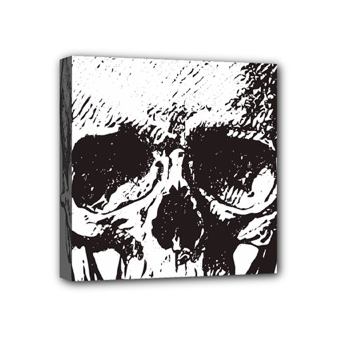 Skull Vintage Old Horror Macabre Mini Canvas 4  X 4  by Sapixe