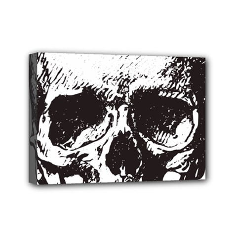 Skull Vintage Old Horror Macabre Mini Canvas 7  X 5  by Sapixe