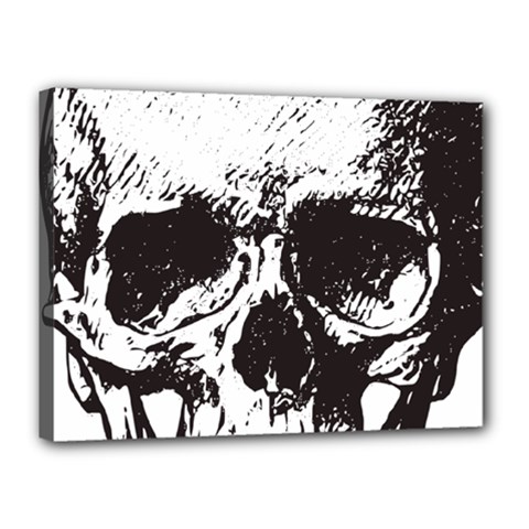 Skull Vintage Old Horror Macabre Canvas 16  X 12  by Sapixe