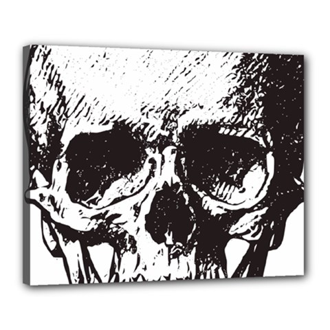 Skull Vintage Old Horror Macabre Canvas 20  X 16  by Sapixe