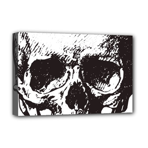 Skull Vintage Old Horror Macabre Deluxe Canvas 18  X 12   by Sapixe