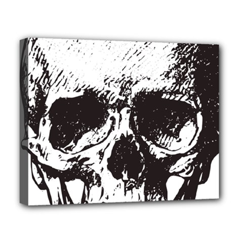 Skull Vintage Old Horror Macabre Deluxe Canvas 20  X 16   by Sapixe