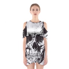 Skull Vintage Old Horror Macabre Shoulder Cutout One Piece by Sapixe