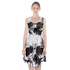 Skull Vintage Old Horror Macabre Racerback Midi Dress by Sapixe