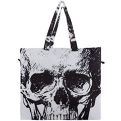 Skull Vintage Old Horror Macabre Canvas Travel Bag