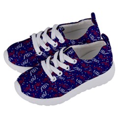 Red White And Blue Usa/uk/france Colored Party Streamers On Blue Kids  Lightweight Sports Shoes by PodArtist