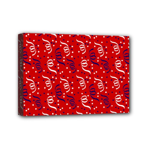 Red White And Blue Usa/uk/france Colored Party Streamers Mini Canvas 7  X 5  by PodArtist