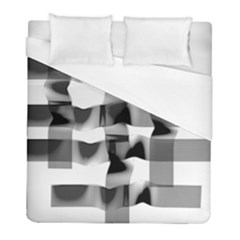 Geometry Square Black And White Duvet Cover (full/ Double Size) by Sapixe