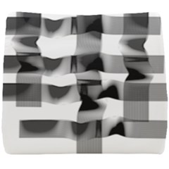 Geometry Square Black And White Seat Cushion by Sapixe