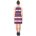 244776512NY USA Skyline in Red White & Blue Stripes NYC New York Manhattan Skyline Silhouette Halter Collar Waist Tie Chiffon Dress View2