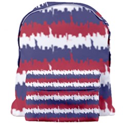 244776512ny Usa Skyline In Red White & Blue Stripes Nyc New York Manhattan Skyline Silhouette Giant Full Print Backpack by PodArtist