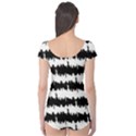 Black & White Stripes NYC New York Manhattan Skyline Silhouette Boyleg Leotard  View2