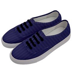 Subtle Textures Usa Flag Blue Mattress Ticking Pattern Men s Classic Low Top Sneakers by PodArtist