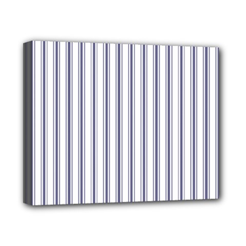 Mattress Ticking Wide Striped Pattern In Usa Flag Blue And White Canvas 10  X 8  by PodArtist