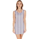 Mattress Ticking Wide Striped Pattern in USA Flag Blue and White Bodycon Dress View1