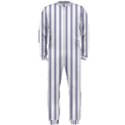 Mattress Ticking Wide Striped Pattern in USA Flag Blue and White OnePiece Jumpsuit (Men)  View1